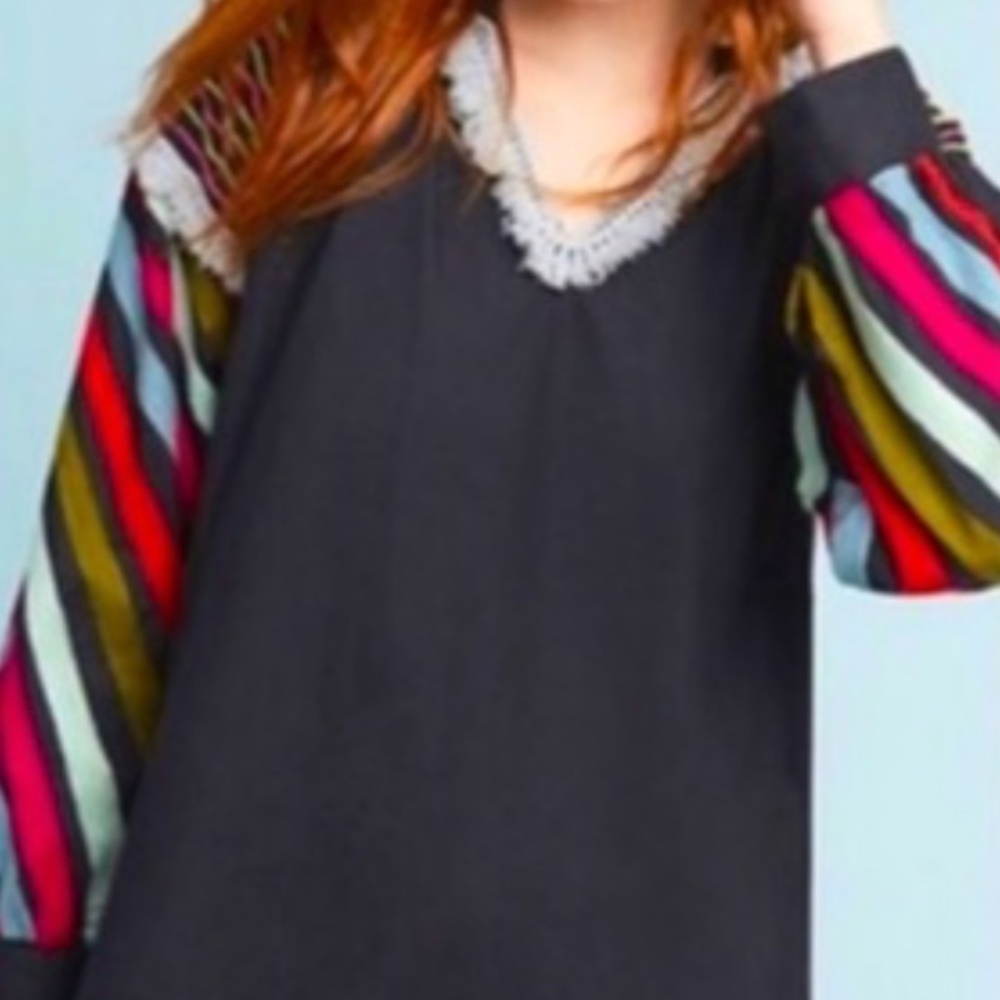 Anthropologie Chantik Beaded Embroidered Fringe Dress SIZE L